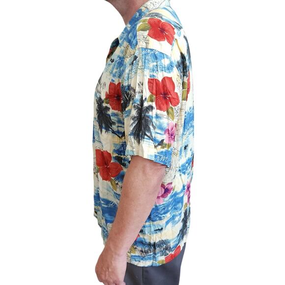 vintage JAMS WORLD Tropique tropical button up graphic Hawaiian shirt Size XL - Picture 2 of 6